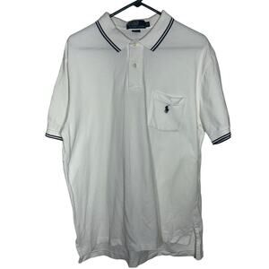 Ralph Lauren Polo Men's XL White Pocketed Polo With Pony